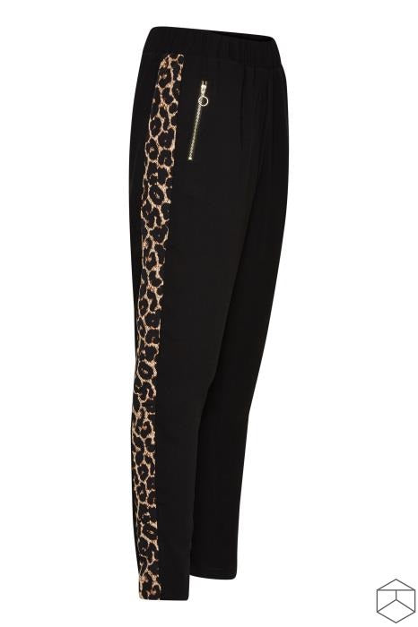 KAFFE LESTER PANTS MED LEOPARD STRIBE