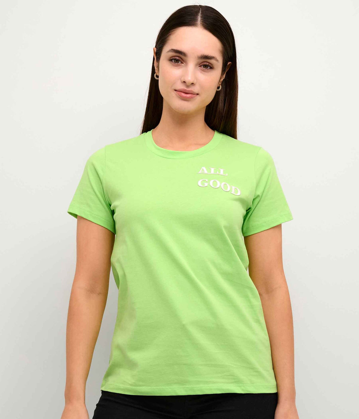 KAFFE MADDIE T-SHIRT I LIME GRØN