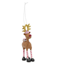 MINI RUDOLF  CANDYGIRL LYSERØD - 7 Cm.