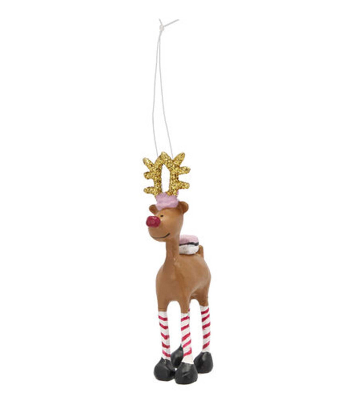 MINI RUDOLF  CANDYGIRL LYSERØD - 7 Cm.