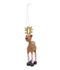 MINI RUDOLF  CANDYGIRL LYSERØD - 7 Cm.