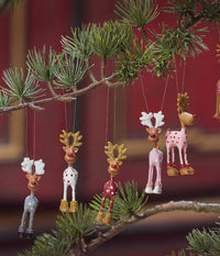 MINI RUDOLF  CANDYGIRL LYSERØD - 7 Cm.