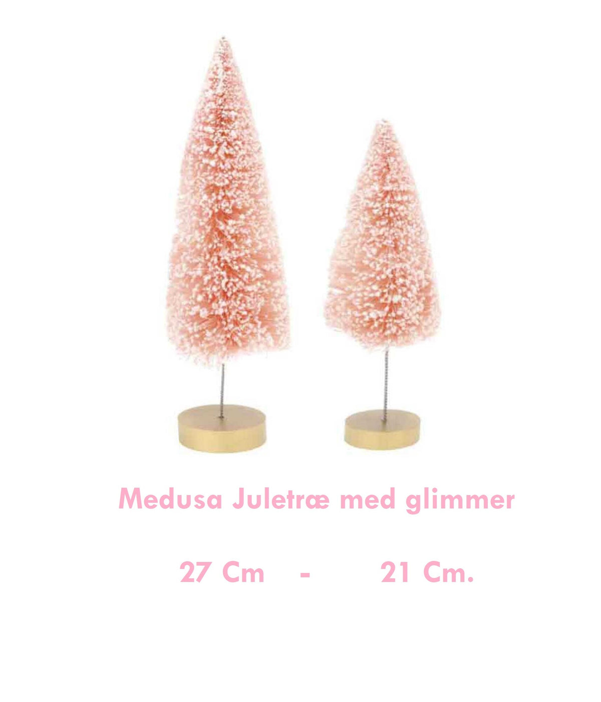 MEDUSA JULETRÆ I ROSA MED GLIMMER 27 cm