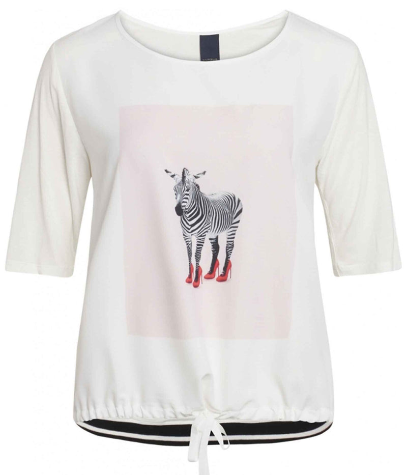 ONE-TWO ADRIANNA T-SHIRT MED ZEBRA