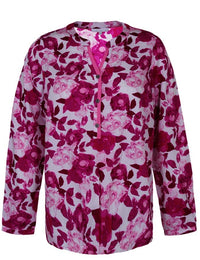 ZE-ZE ARASH BLUSE MED BLOMSTER I PINK