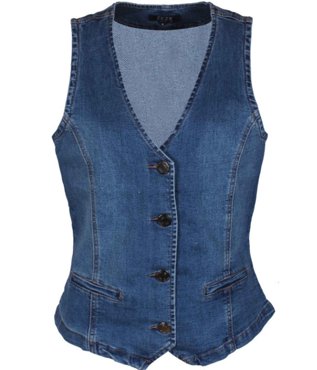 ZE-ZE CEBINA JEANS VEST  I  MØRKE BLÅ