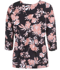 ZE-ZE MYRTLE BLUSE I SORT OG ROSE