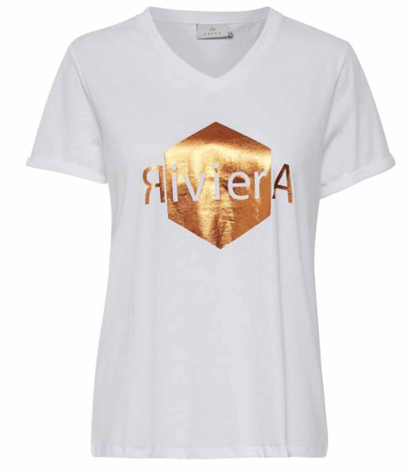 KAFFE KARIVI T-SHIRT I HVID