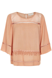 CREAM MELAYLA BLUSE I LAKSE SHODOW