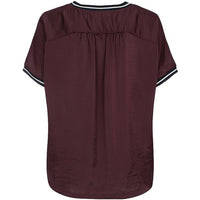 ONE-TWO LUXZUZ SATIN T-SHIRT I BURGUNDY