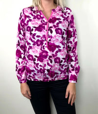 ZE-ZE ARASH BLUSE MED BLOMSTER I PINK